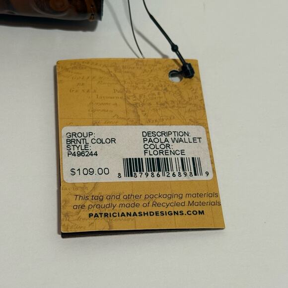 👜NWT Patricia Nash Leather Wallet Large Brown Vintage Clasp Handcrafted Embossed - Picture 2 of 12